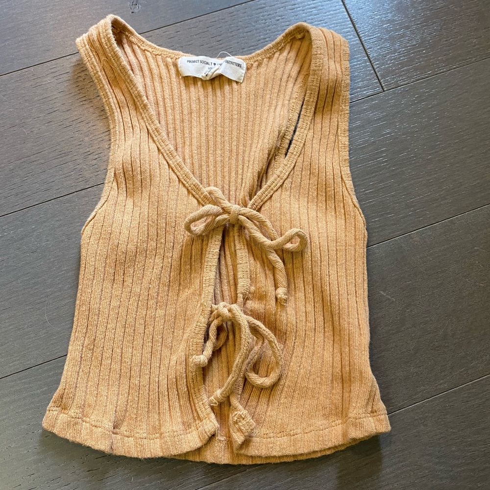 UO Project Social T Tan Tie Tank (worn once!)